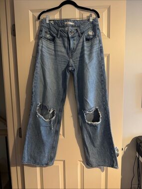 Levi's superlow Distressed Wide-Leg Jeans